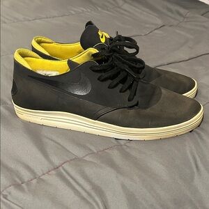 Nike SB Black and Yellow Lunarlon Men's Sneakers
